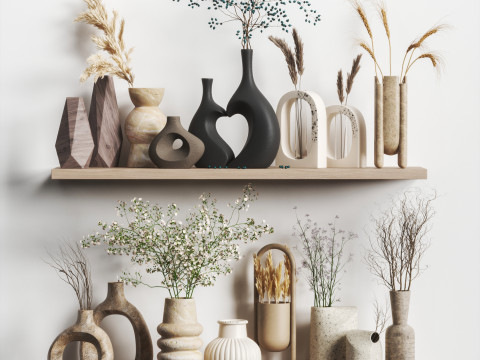 Decorative set 16-Vase collection01 Modello 3D