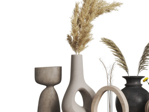 Decorative set 17-Vase collection02 3D 模型