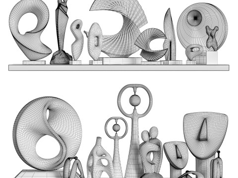 Decorative set 18 Modèle 3D