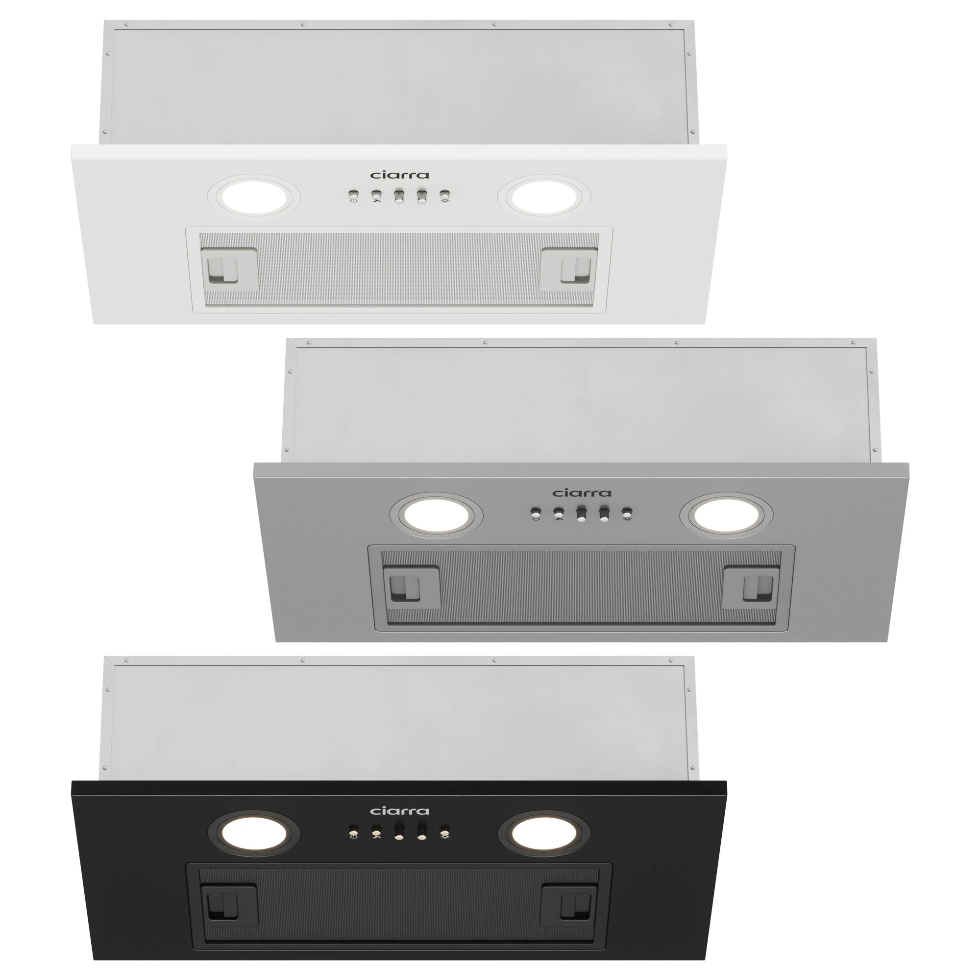 CIARRA 52cm Integrated Cooker Hood 3D Model .c4d .max .obj .3ds .fbx .stl .blend 