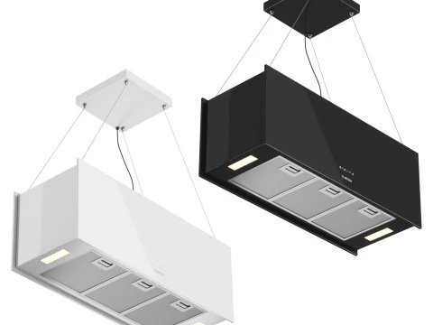 Cappa aspirante a isola Klarstein Chandelier XL Modello 3D