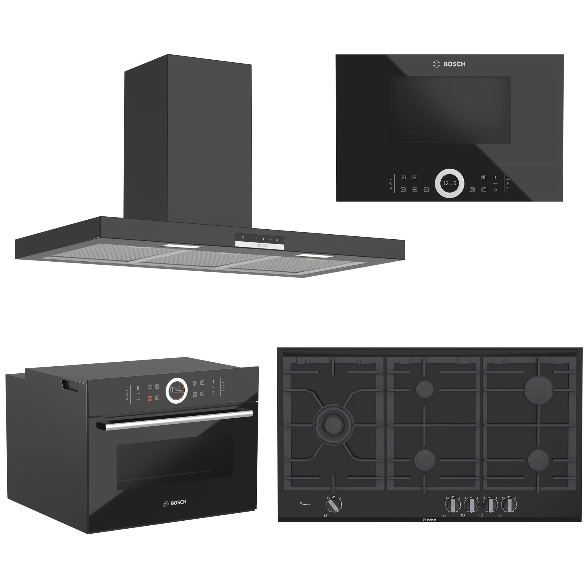 Bosch Appliance Collection 03 3D Model .c4d .max .obj .3ds .fbx .stl .blend 