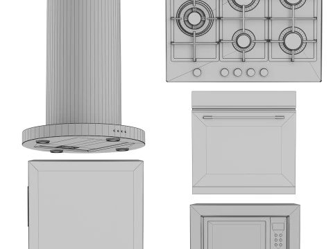 Cole&ccedil;&atilde;o de aparelhos Cookology 01 Modelo 3D