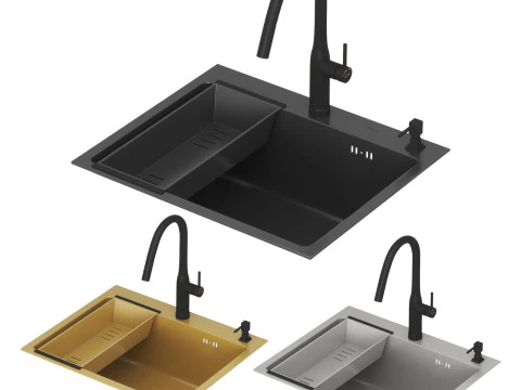 Cole&ccedil;&atilde;o de pia Gappo Modelo 3D