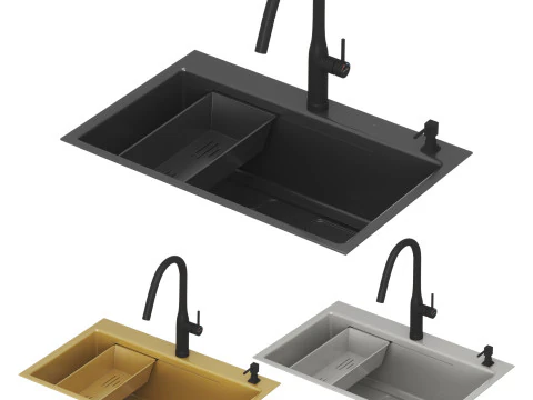 Cole&ccedil;&atilde;o de pia Gappo Modelo 3D