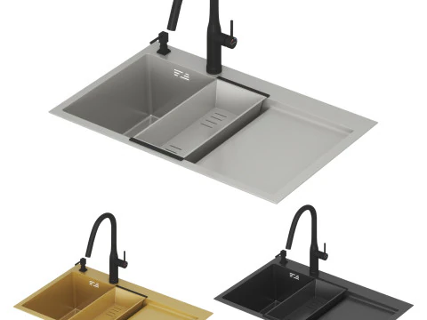 Cole&ccedil;&atilde;o de pia Gappo Modelo 3D