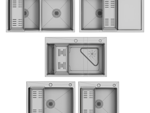 Gappo sink collection 3D Model