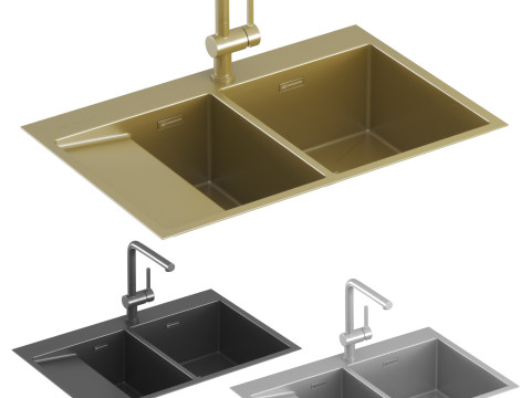 OMOIKIRI sink collection 01 Model 3D