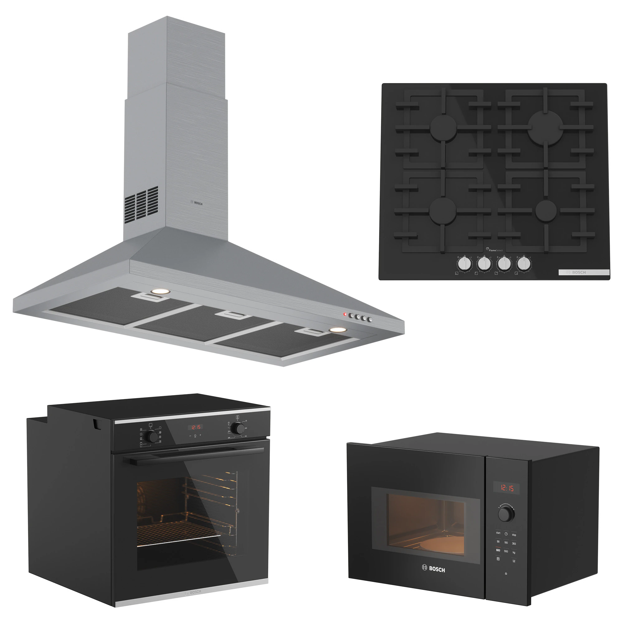 Bosch Appliance Collection 05 3D Model .c4d .max .obj .3ds .fbx .stl .blend 