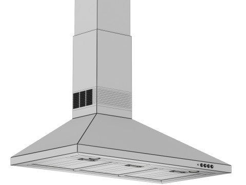 Bosch Wall-mounted cooker hood 90 cm Modèle 3D