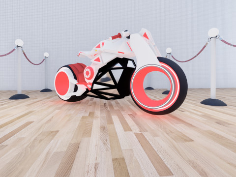 Ultra-Modern 3D Concept Motorcycle Model High-Tech Design for Digital and VR-AR and other Projects 3D Model