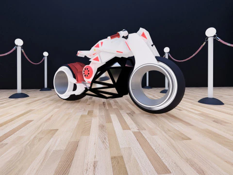 Modelo de motocicleta de conceito 3D ultramoderno Design de alta tecnologia para projetos digitais e VR-AR e outros projetos Modelo 3D