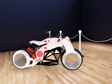 Modelo de motocicleta de conceito 3D ultramoderno Design de alta tecnologia para projetos digitais e VR-AR e outros projetos Modelo 3D