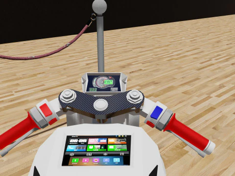 Modelo de motocicleta de conceito 3D ultramoderno Design de alta tecnologia para projetos digitais e VR-AR e outros projetos Modelo 3D
