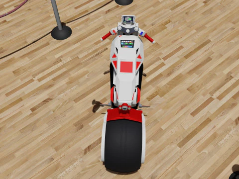 Modelo de motocicleta de conceito 3D ultramoderno Design de alta tecnologia para projetos digitais e VR-AR e outros projetos Modelo 3D