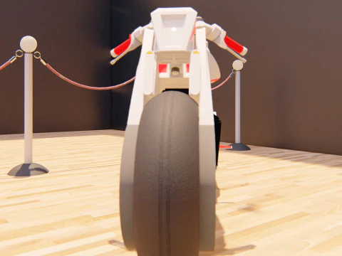 Modelo de motocicleta de conceito 3D ultramoderno Design de alta tecnologia para projetos digitais e VR-AR e outros projetos Modelo 3D