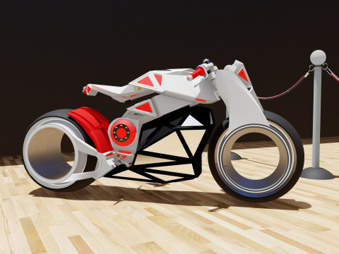 Ultra-Modern 3D Concept Motorcycle Model High-Tech Design for Digital and VR-AR and other Projects 3D मॉडल
