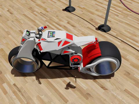 Ultra-Modern 3D Concept Motorcycle Model High-Tech Design for Digital and VR-AR and other Projects 3D मॉडल