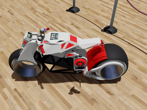 Modelo de motocicleta de conceito 3D ultramoderno Design de alta tecnologia para projetos digitais e VR-AR e outros projetos Modelo 3D
