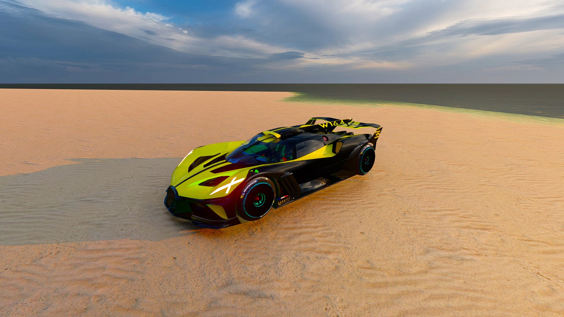 Exclusive of Bugatti Hypercar - A Stunning Masterpiece 3D Model .c4d .max .obj .3ds .fbx .stl .blend