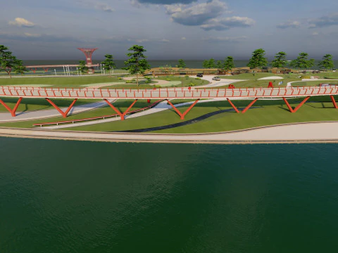 Luxury Waterfront Architectural Oasis 3D Model