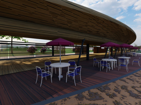 Luxury Waterfront Architectural Oasis 3D Модель