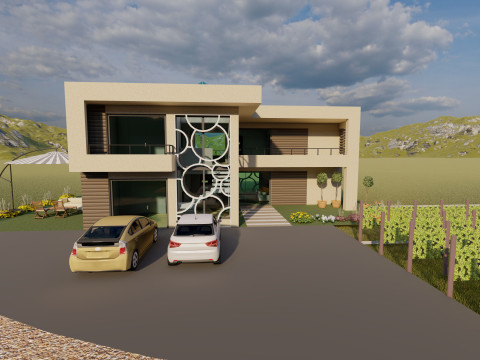 Modern Vineyard Estate - Collection 3D Model