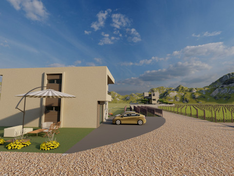 Modern Vineyard Estate - Collection 3D Model