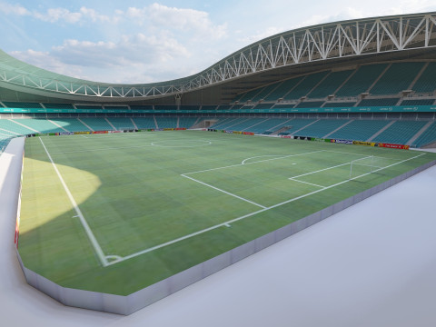 Ultra Realistic 3D Football Stadium Model 3D Modell