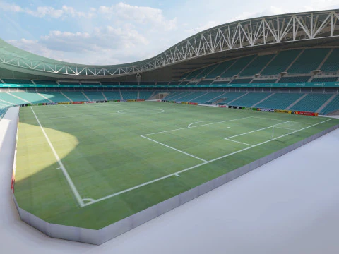 Modelo de est&aacute;dio de futebol 3D ultrarrealista Modelo 3D