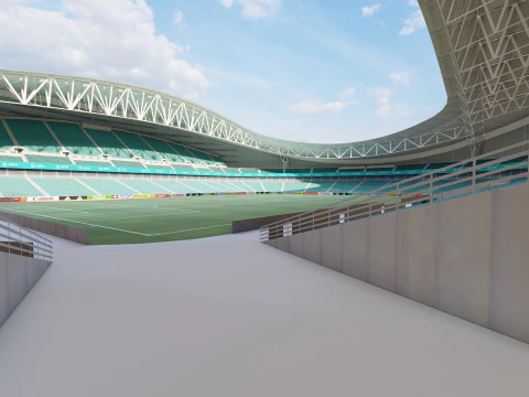 Modelo de est&aacute;dio de futebol 3D ultrarrealista Modelo 3D