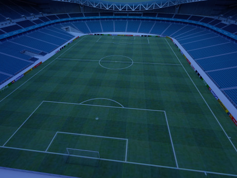 Ultra Realistic 3D Football Stadium Model 3D Modell