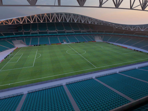 Modelo de est&aacute;dio de futebol 3D ultrarrealista Modelo 3D