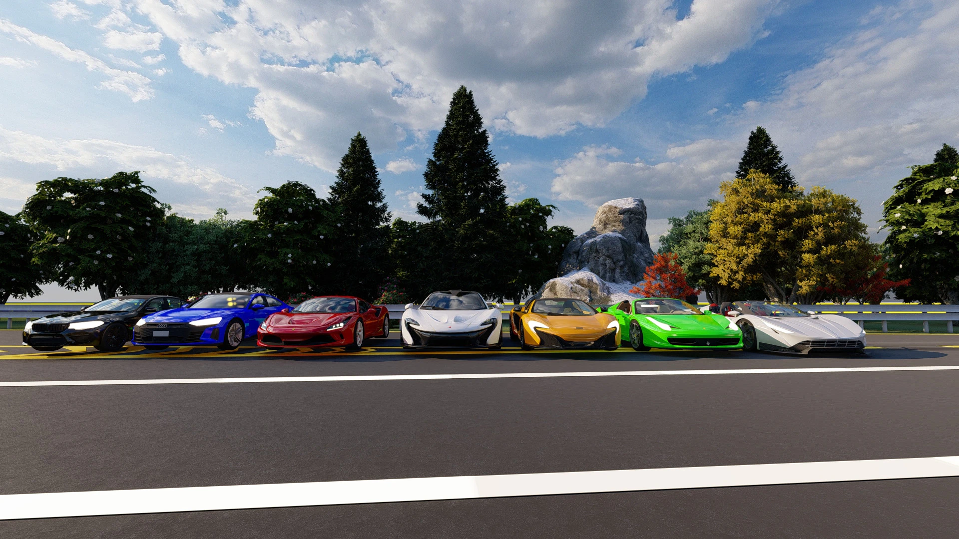 Ultimate 3D Supercar Collection 7 Models in One Pack 3D Model .c4d .max .obj .3ds .fbx .stl .blend 