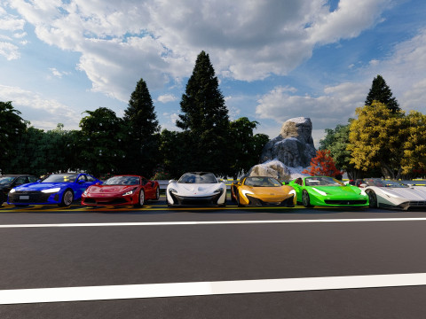 Ultimate 3D Supercar Collection 7 Models in One Pack 3D Model