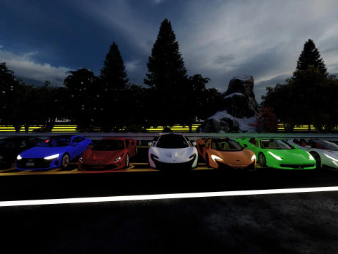 Ultimate 3D Supercar Collection 7 Models in One Pack 3D Model