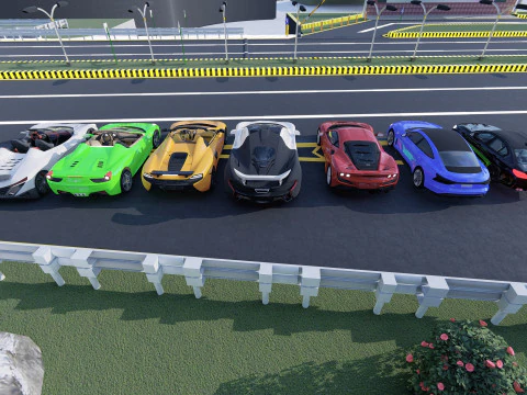 Ultimate 3D Supercar Collection 7 Models in One Pack 3D Model
