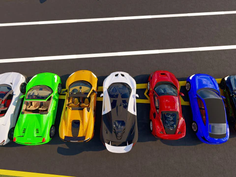 Ultimate 3D Supercar Collection 7 Models in One Pack 3D Model