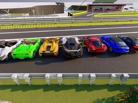 Ultimate 3D Supercar Collection 7 Models in One Pack 3D Model
