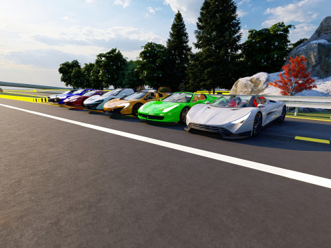 Ultimate 3D Supercar Collection 7 Models in One Pack 3D-Modell