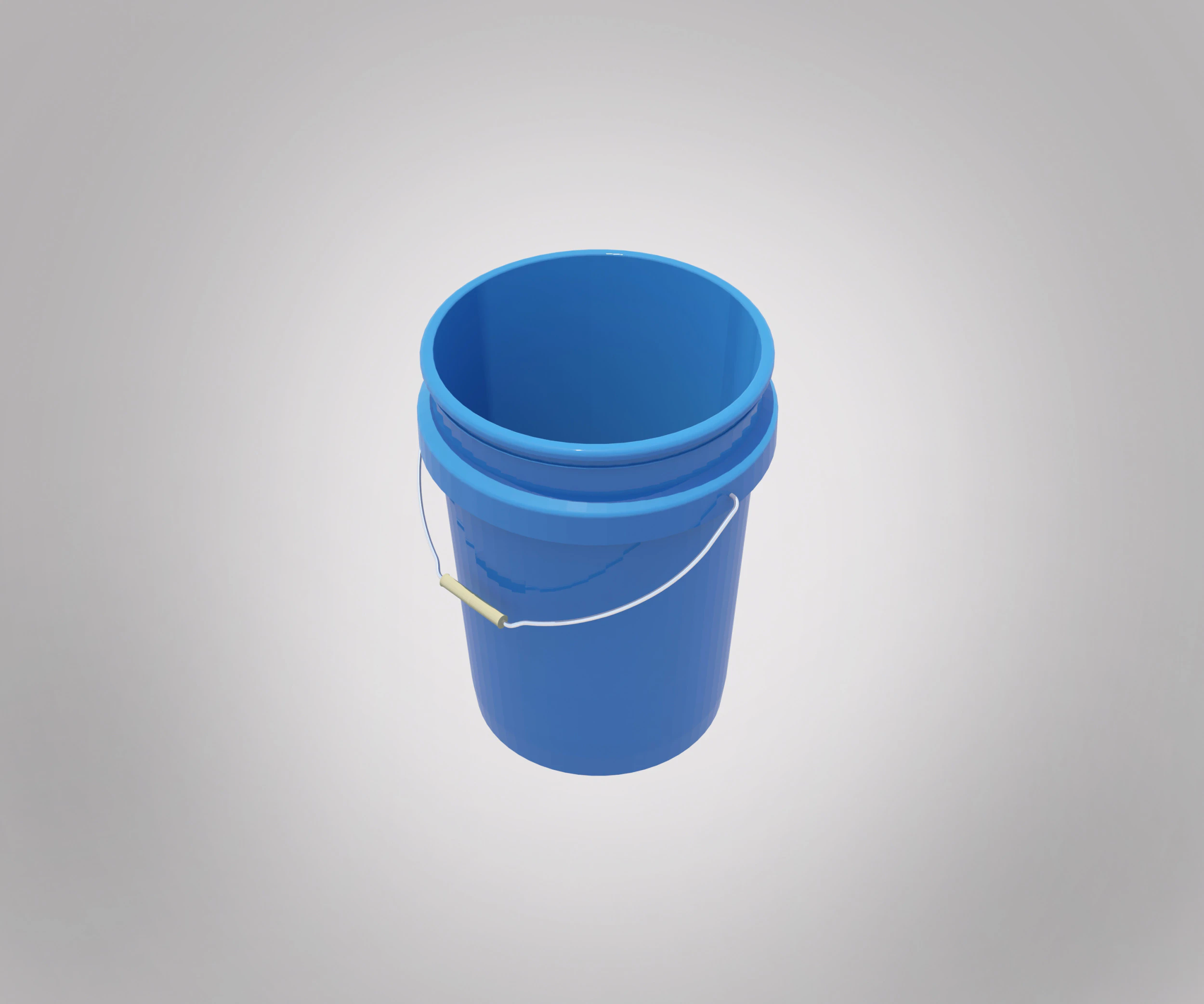 5 Gallon Bucket - Plastic 3D Model .c4d .max .obj .3ds .fbx .stl .blend