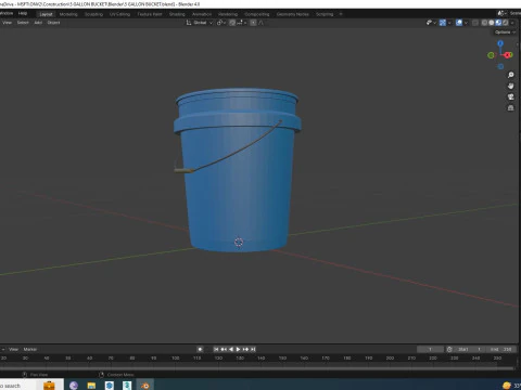 5 Gallon Bucket - Plastic 3D Model