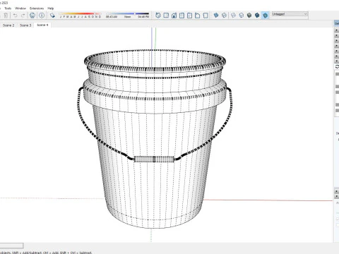5 Gallon Bucket - Plastic 3D Model