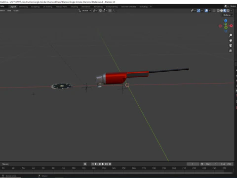 Angle Grinder-Diamond Blade 3D Model