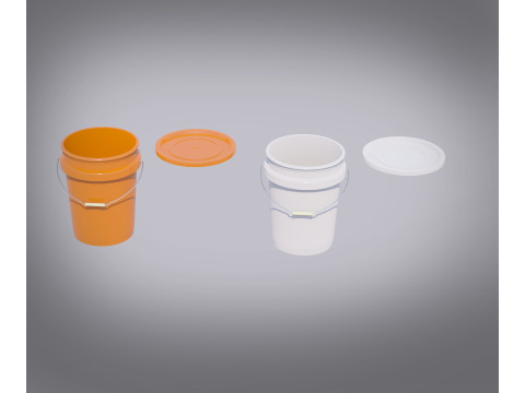 Buckets - Plastic 3D 모델