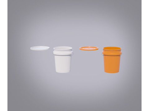 Buckets - Plastic 3D Model