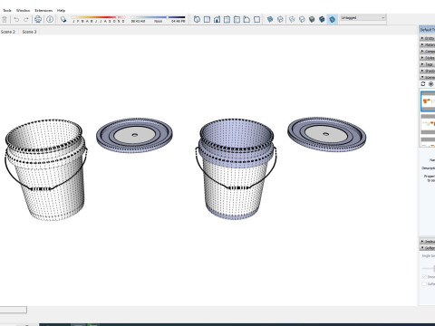 Buckets - Plastic 3D Model