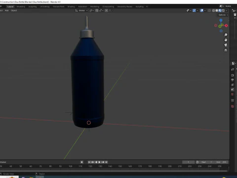 Glue Bottle 3D Model