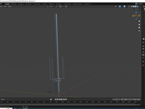 Hex Rod -BBQ Modello 3D