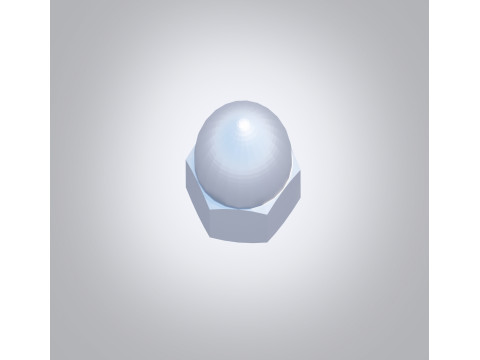 High Acorn Nut 3D Model